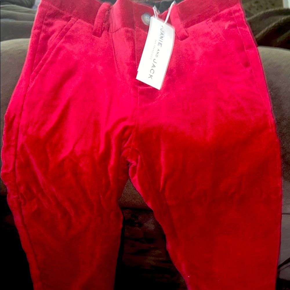Janie and Jack Vibrant Red Kids Trousers